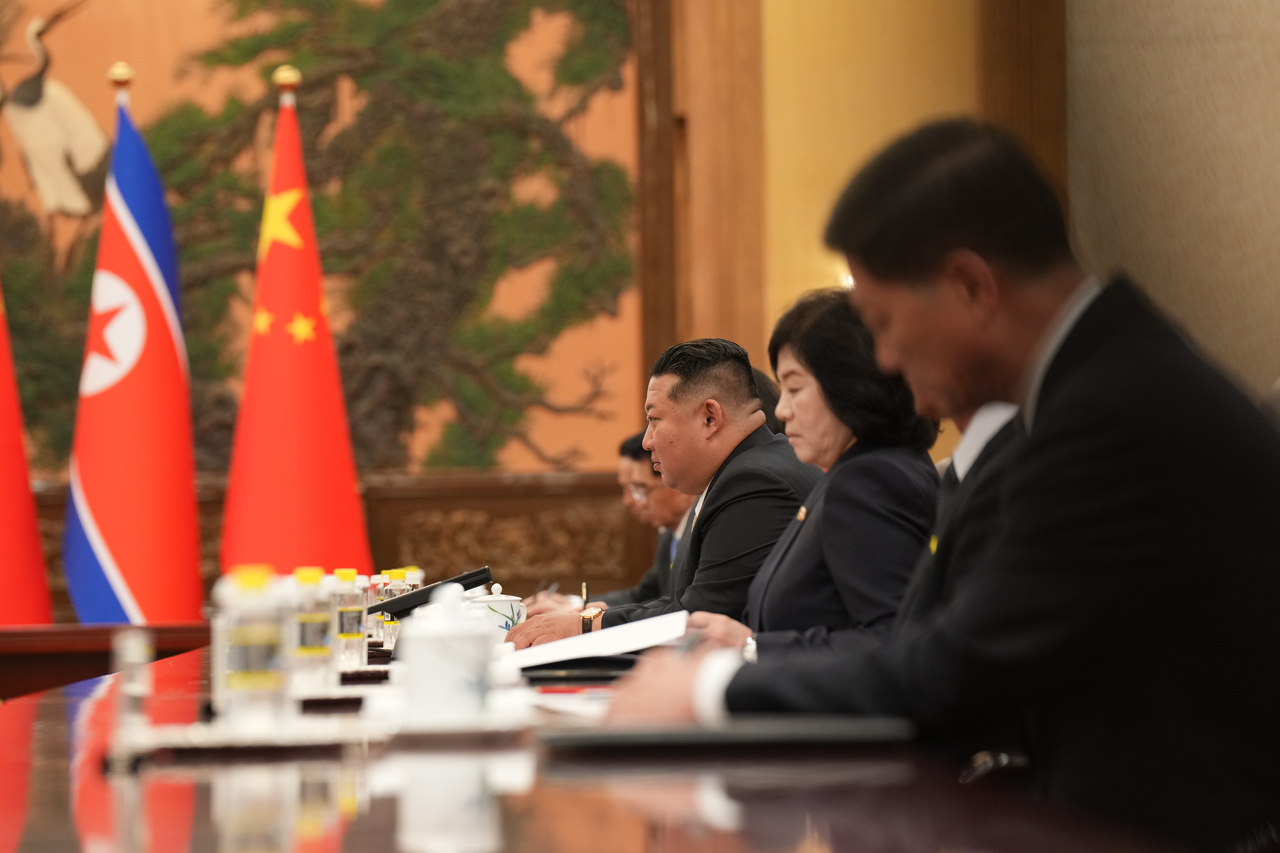 Xi Jinping (not pictured), general secretary of the Communist Party of China Central Committee and Chinese president, holds talks with Kim Jong-un, general secretary of the Workers' Party of Korea and president of the State Affairs of the Democratic People's Republic of Korea, at the Great Hall of the People on September 4, 2025 in Beijing, China. (Getty Images)