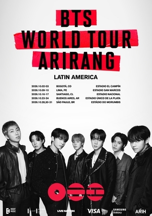 BTS to hold world tour shows in 5 Latin American countries in Oct.