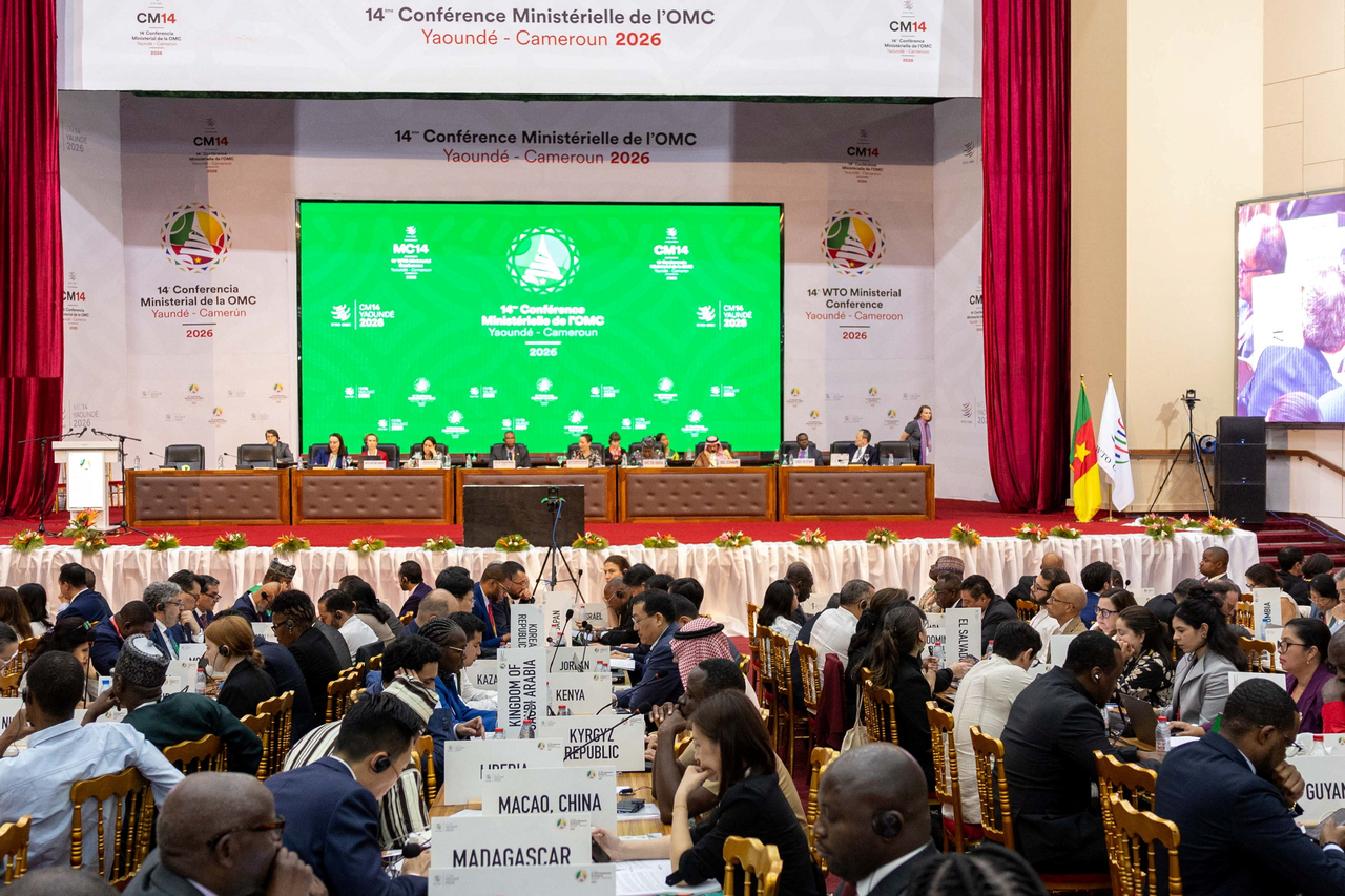 Delegates attend the World Trade Organisation 14th ministerial meeting in Yaounde, Cameroon, Saturday.   Reuters-Yonhap