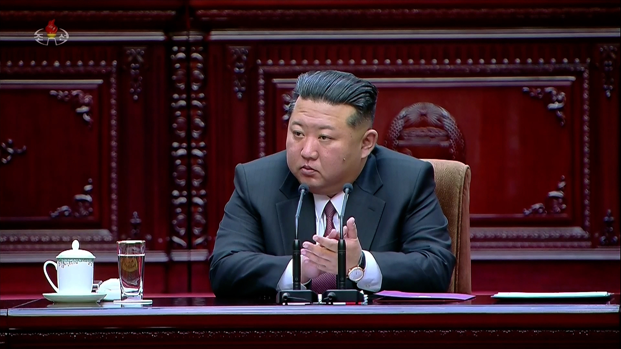 North Korea’s  leader Kim Jong-un  (KCTV-Yonhap)