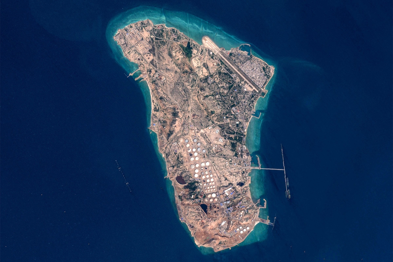 A view of Iran's Kharg Island on March 17 (AFP-Yonhap)