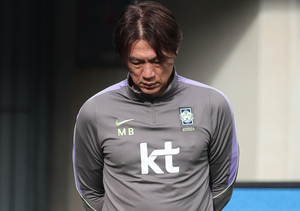 오스트리아전 공식 기자회견에 나선 홍명보 감독