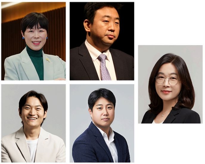 Shown are participants in the first session: (clockwise from top left)
Kim Hye-sun, director and head of government affairs, public policy and sustainability compliance Korea & Japan at HP Inc.; Yang Hee-gyoung, CEO of KARI Corp.; moderator Lee Han-kyung, CEO of Eco&Partners; Lee Chung-ho, CEO of ReFeed Inc.; and Lee Seung-woo, CEO of 119REO. (Courtesy of each individual)