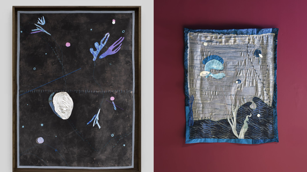 "Mahali: A beautiful endlessness" (left) and "On the other side" by Valerie Asiimwe Amani (Chabe Mavura)