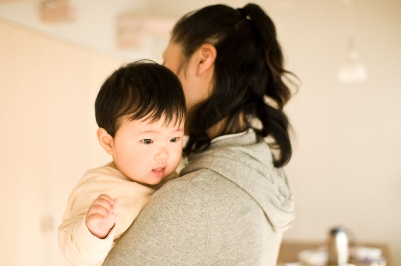 A stock photo of a mother and a baby boy. (123rf)