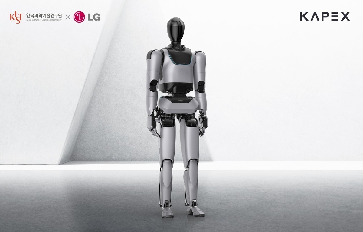KAPEX, a next-generation humanoid co-developed by the Korea Institute of Science and Technology, LG Electronics and LG AI Research, is designed to run on LG's Exaone vision-language model as its cognitive layer. (KIST)