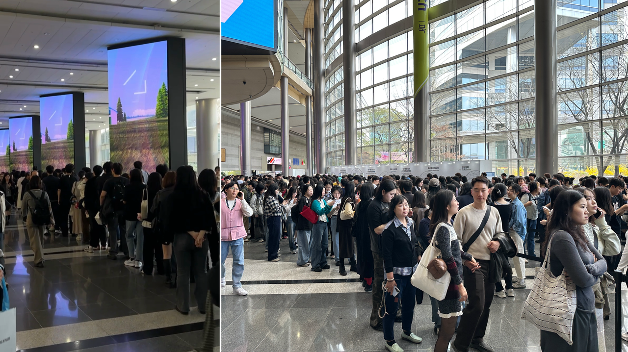 Rhythm, Faith, and Technology: 250,000 Attend Buddhism Expo, Driven by Gen Z Enthusiasm 19 Crowds swell outside the 2026 Seoul International Buddhism Expo at Coex, with long lines wrapping around the venue and extending across the surrounding area. (Tammy Park/The Korea Herald)