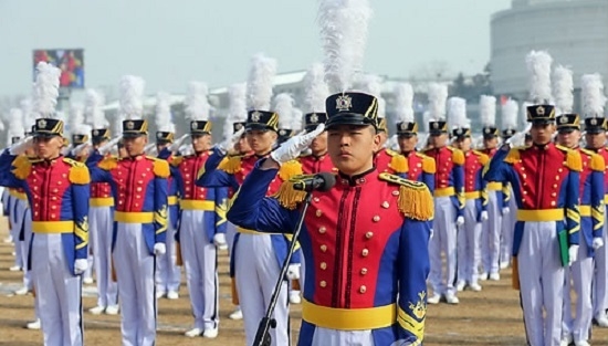 Cadets from the Korea Military Academy take part in a ceremonial event in Seoul. (Korea Military Academy)