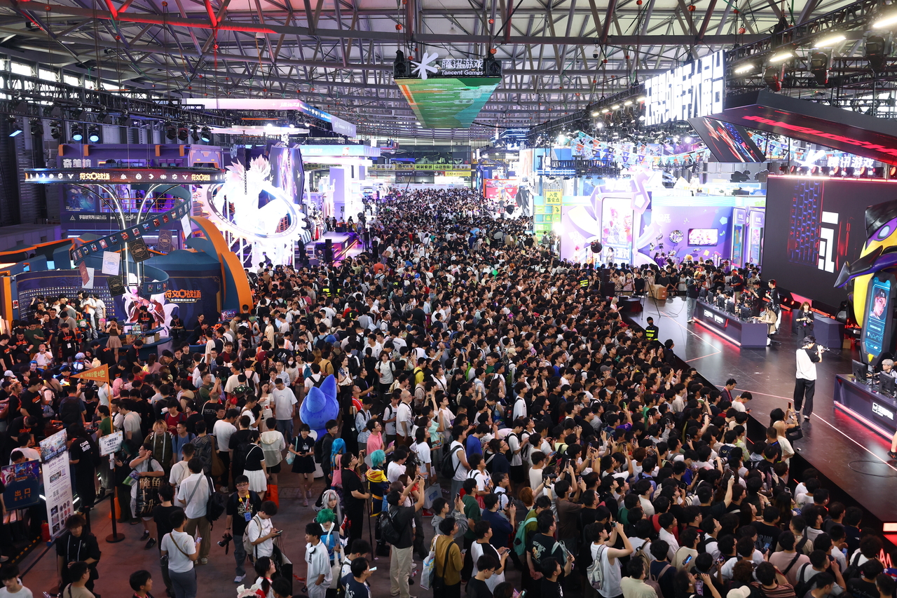 People visit the ChinaJoy 2025 at Shanghai New International Expo Center on August 1, 2025, in Shanghai. (VCG via Getty Images)