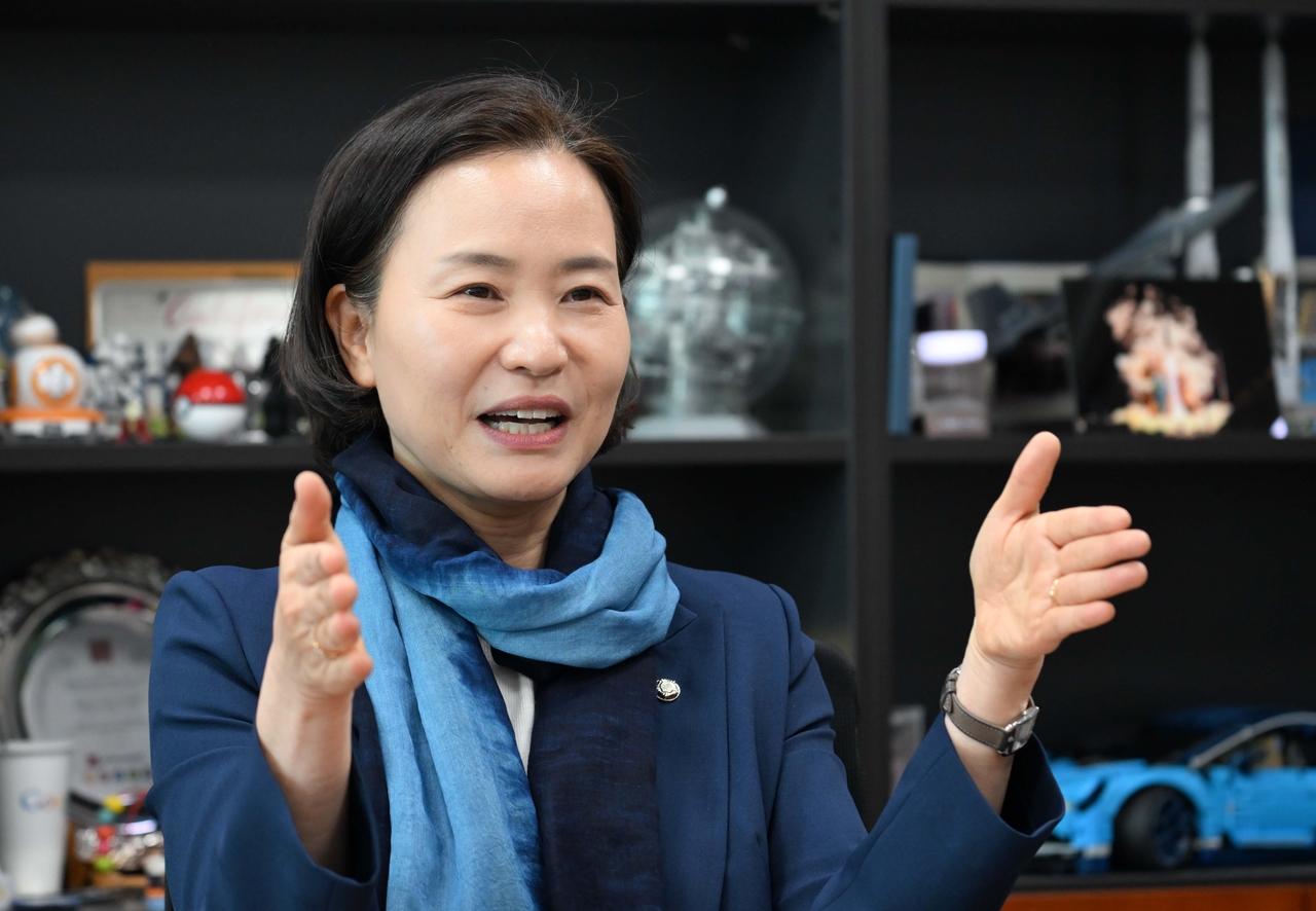 Rep. Lee Hae-min of the Rebuilding Korea Party speaks in an interview with The Korea Herald at the National Assembly in Seoul on Tuesday. (Lee Sang-sub/The Korea Herald)