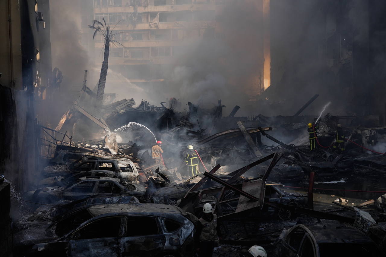 Smoke rises following several Israeli airstrikes in Beirut on Wednesday (local time). (AP)