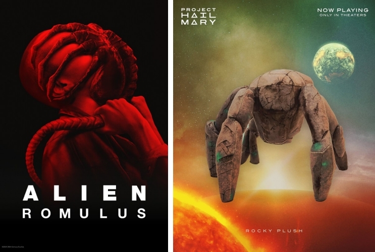 프로젝트 헤일메리 로키와 그레이스 굿즈 포스터