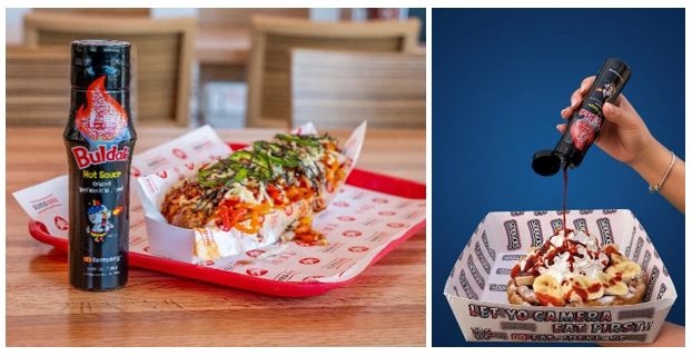 Samyang Buldak Hotzilla Dog and Banana Funnel Cake at Coachella showcasing Korean spicy food global appeal