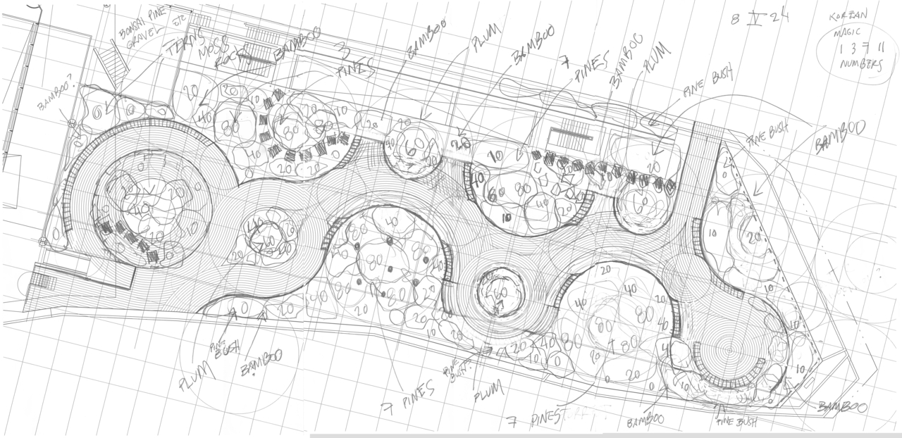 Sketch of the Gabriel Orozco Gardenby Gabriel Orozco (Courtesy of the artist and Leeum Museum of Art)
