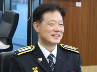 오성훈 광진경찰서장이 서장으로서 목표와 치안 철학을 밝히고 있다. [광진경찰서 제공]