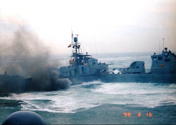 The Chamsuri-325 warship that faced off against North Korean forces in the first battle of Yeonpyeong (Republic of Korea Navy)