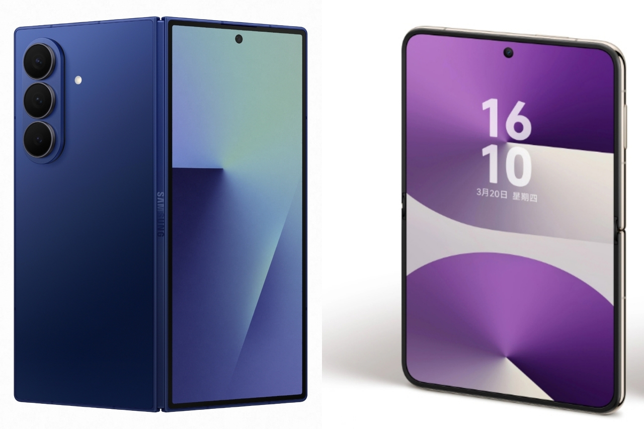 Samsung Electronics' Galaxy Z Fold7 (left) and Huawei's Pura X (Samsung Electronics, Huawei)