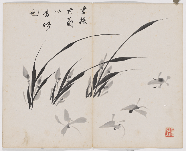 "Uprooting and Wearing an Orchid" by Heungseon Daewongun (Kansong Art and Culture Foundation)