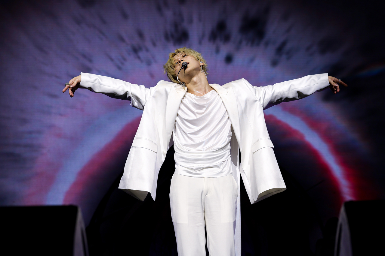 Taemin performs at the Coachella Valley Music and Arts Festival on Saturday in Indio, California. (Getty Images for Coachella)
