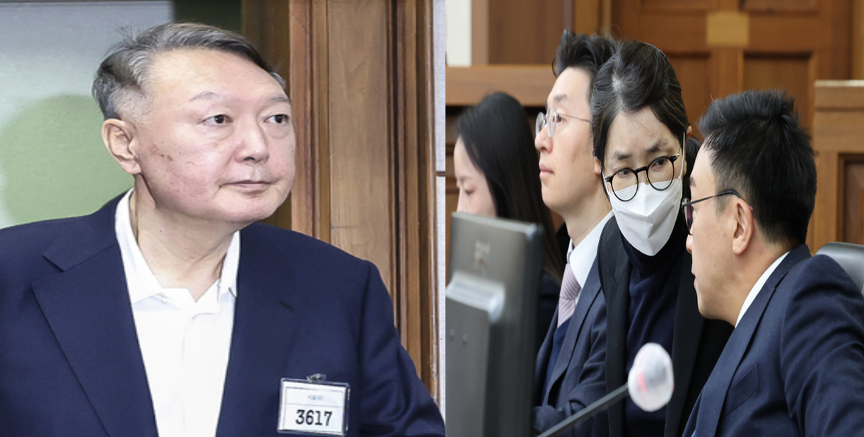 Former President Yoon Suk Yeol (left) and his wife, Kim Keon Hee. (Yonhap)