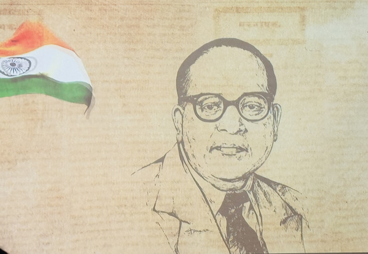 The Indian Embassy in Seoul honors B. R. Ambedkar on the 136th anniversary of his birth, at the embassy in Yongsan-gu, Seoul, Tuesday. (Sanjay Kumar/The Korea Herald)