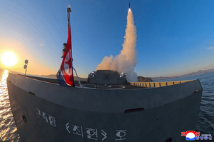 N. Korea fires cruise, anti-ship missiles; Kim again observes from destroyer Choe Hyon