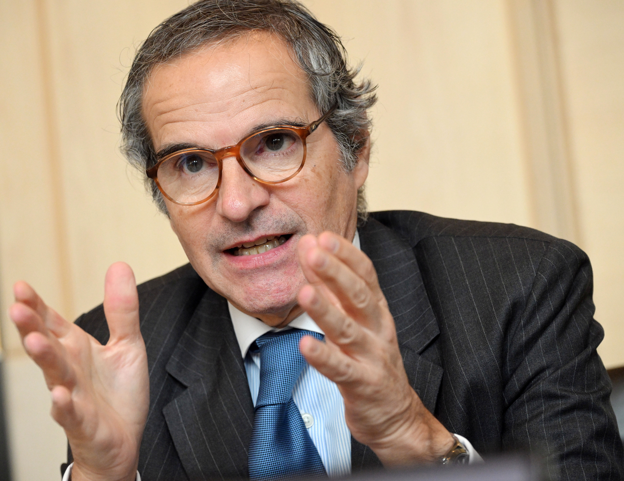 Rafael Grossi, director general of the International Atomic Energy Agency, speaks during a press briefing at the Four Seasons Hotel in Jongno-gu, Seoul, Wednesday. (Joint Press Corps)