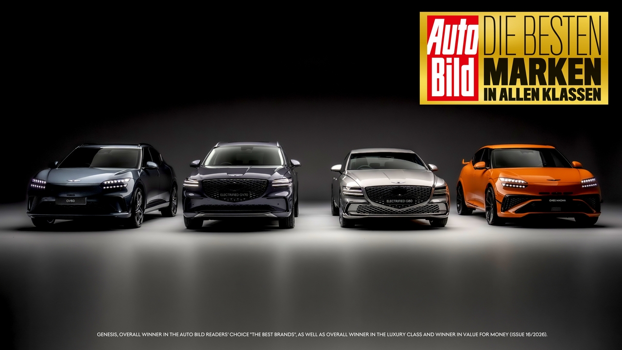 Genesis named "Best Brand Overall" by German automotive magazine Auto Bild. (Genesis)