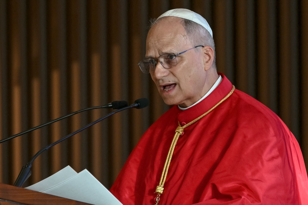 Pope Leo XIV speaks at the Presidential Palace in Luanda, Angola   AFP-Yonhap
