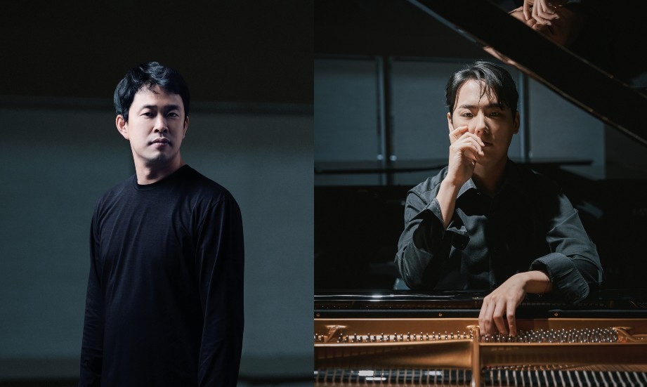 Conductor Hong Seok-won (left) and pianist Shin Chang-yong (SCPA)