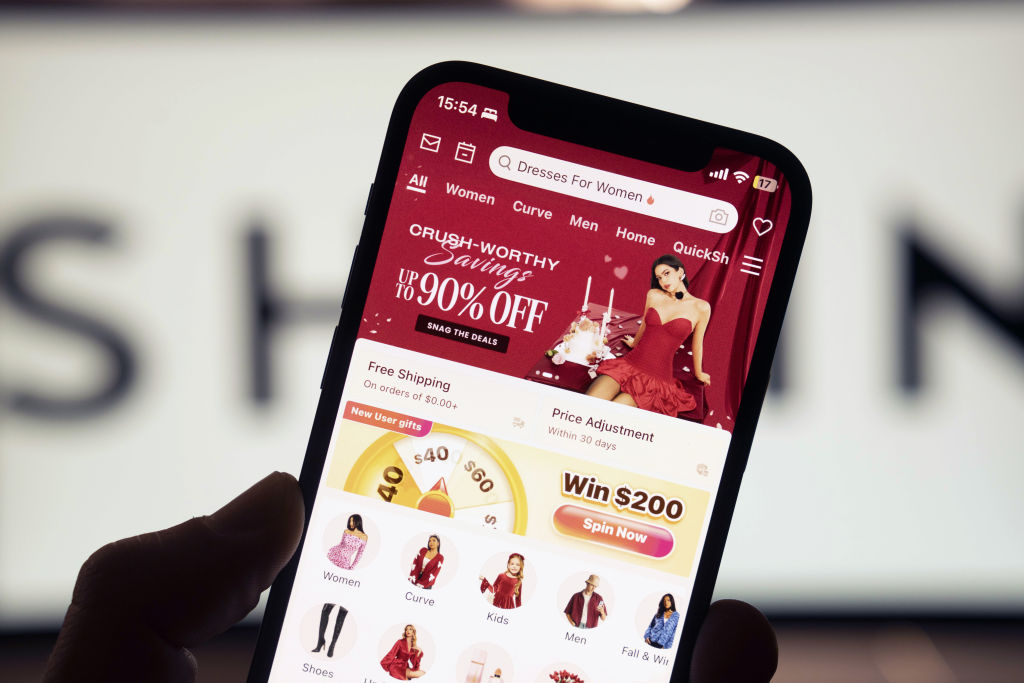 Shein mobile app (Getty Images)