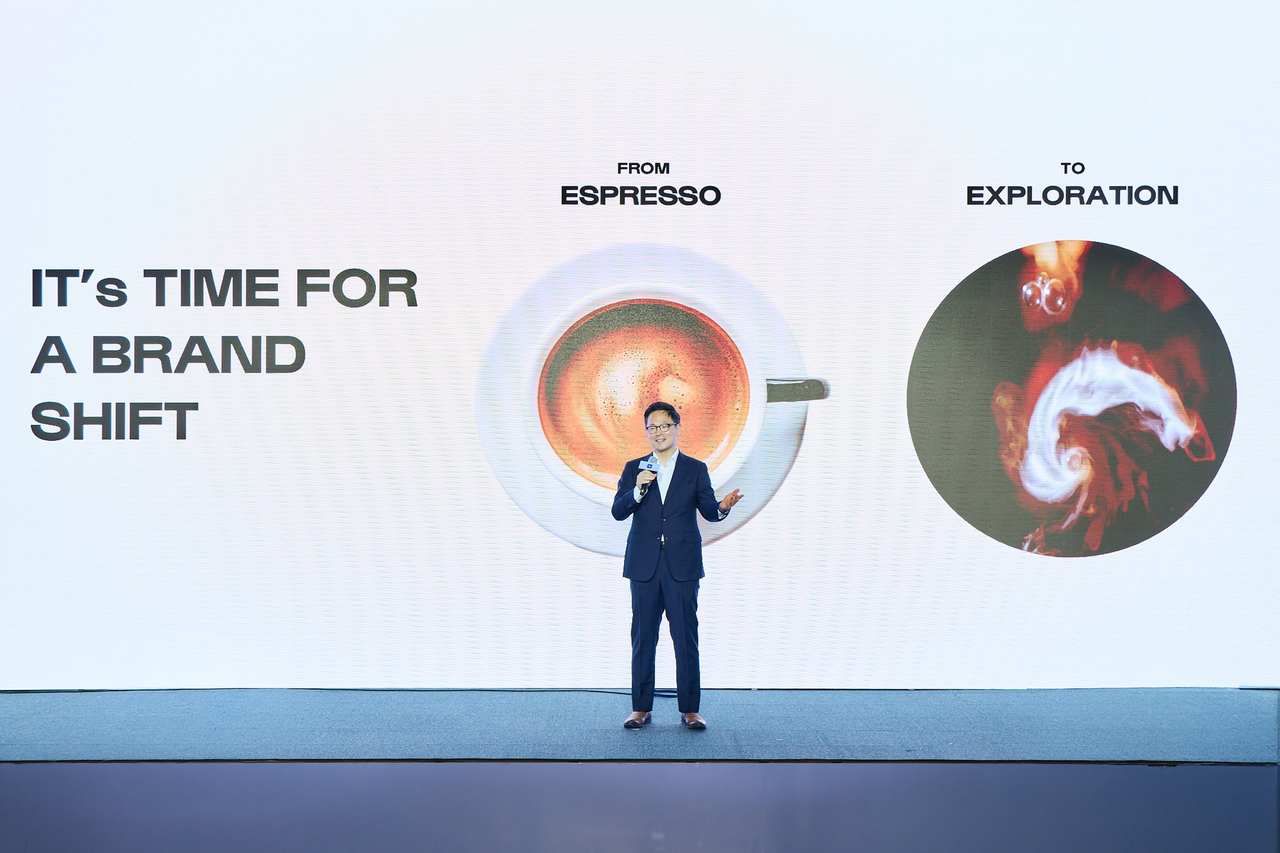 Nespresso Korea CEO Park Sung-yong speaks during a media event on Thursday in Seoul. (Nespresso Korea)