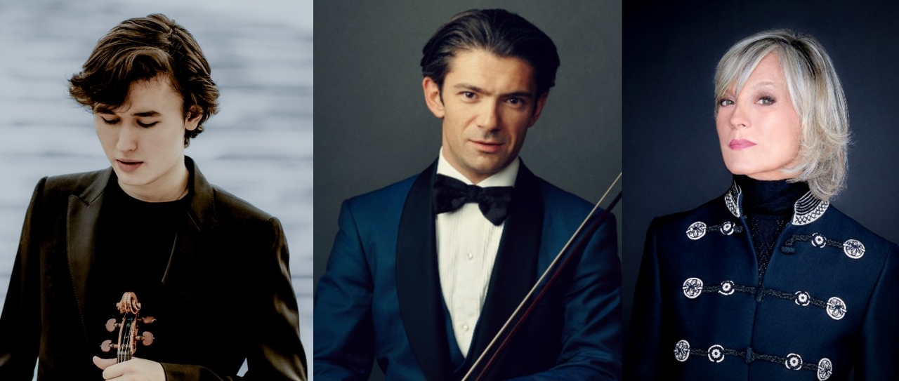 (From left) Violinist Daniel Lozakovich, cellist Gautier Capucon and pianist Helene Mercier (Atempo)