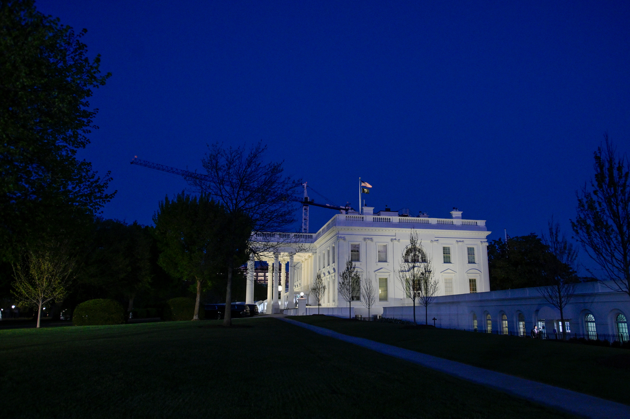 The White House is seen in Washington on April 7. (AP)