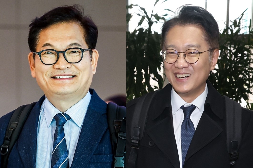 Song Young-gil (left) and Kim Nam-joon (Newsis)