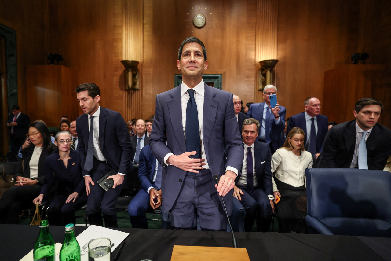 Kevin Warsh, US President Donald Trump's nominee to be next chair of the Federal Reserve, at the end of a Senate Banking Committee confirmation hearing on Capitol Hill in Washington on Tuesday   Reuters-Yonhap