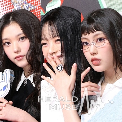 뉴진스 해린, 하니, 혜인/사진=헤럴드뮤즈 DB