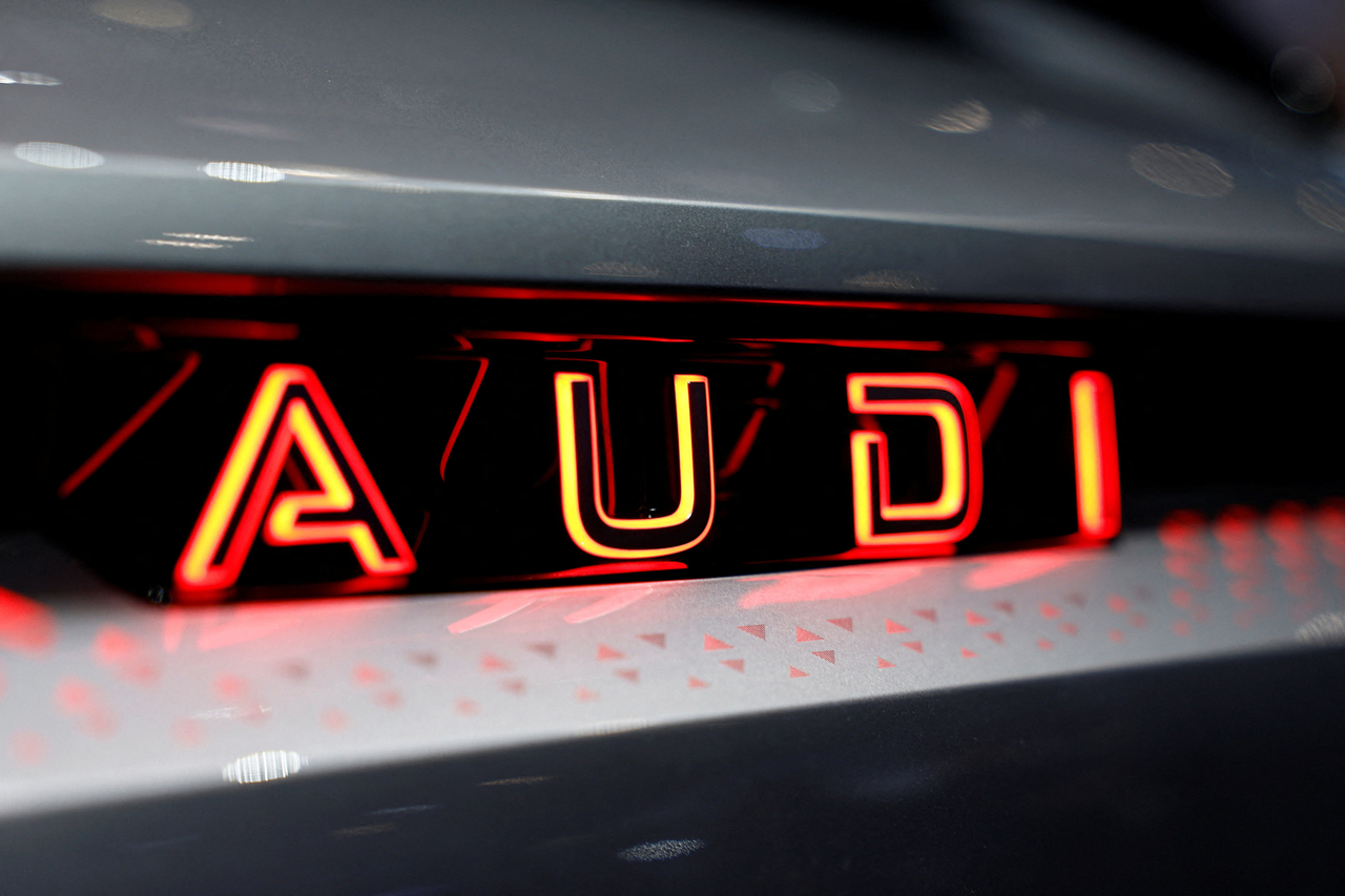 Audi sign on a vehicle at Auto China (Reuters-)