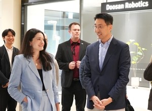 Nvidia CEO’s daughter visits Doosan as humanoid tie-up deepens