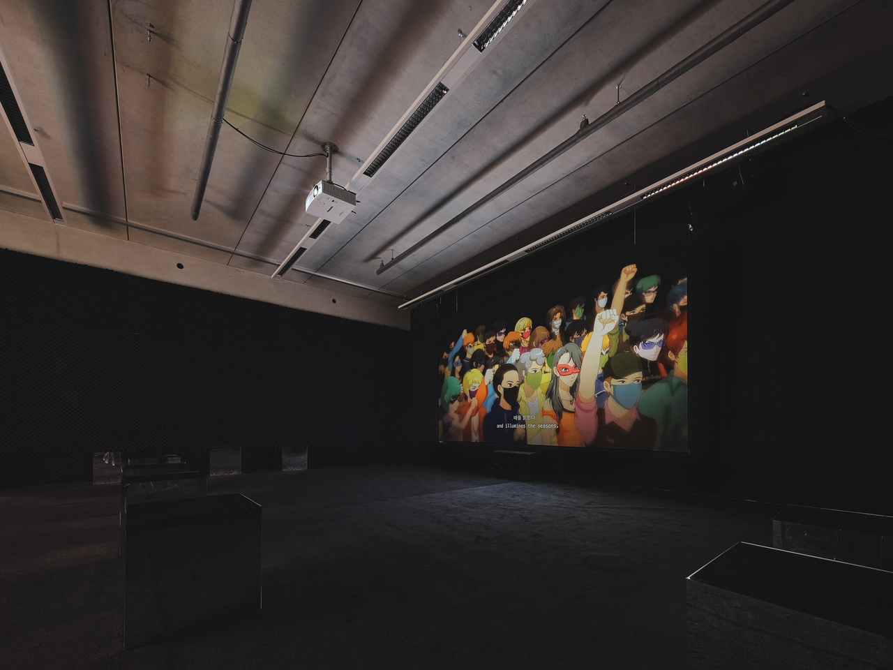 Installation view of "The 49th Hexagram" (2020) by Ho Tzu Nyen at May 18 Democratization Movement 40th Anniversary Exhibition, “MaytoDay,” 2020 (Courtesy of the artist and Edouard Malingue Gallery)