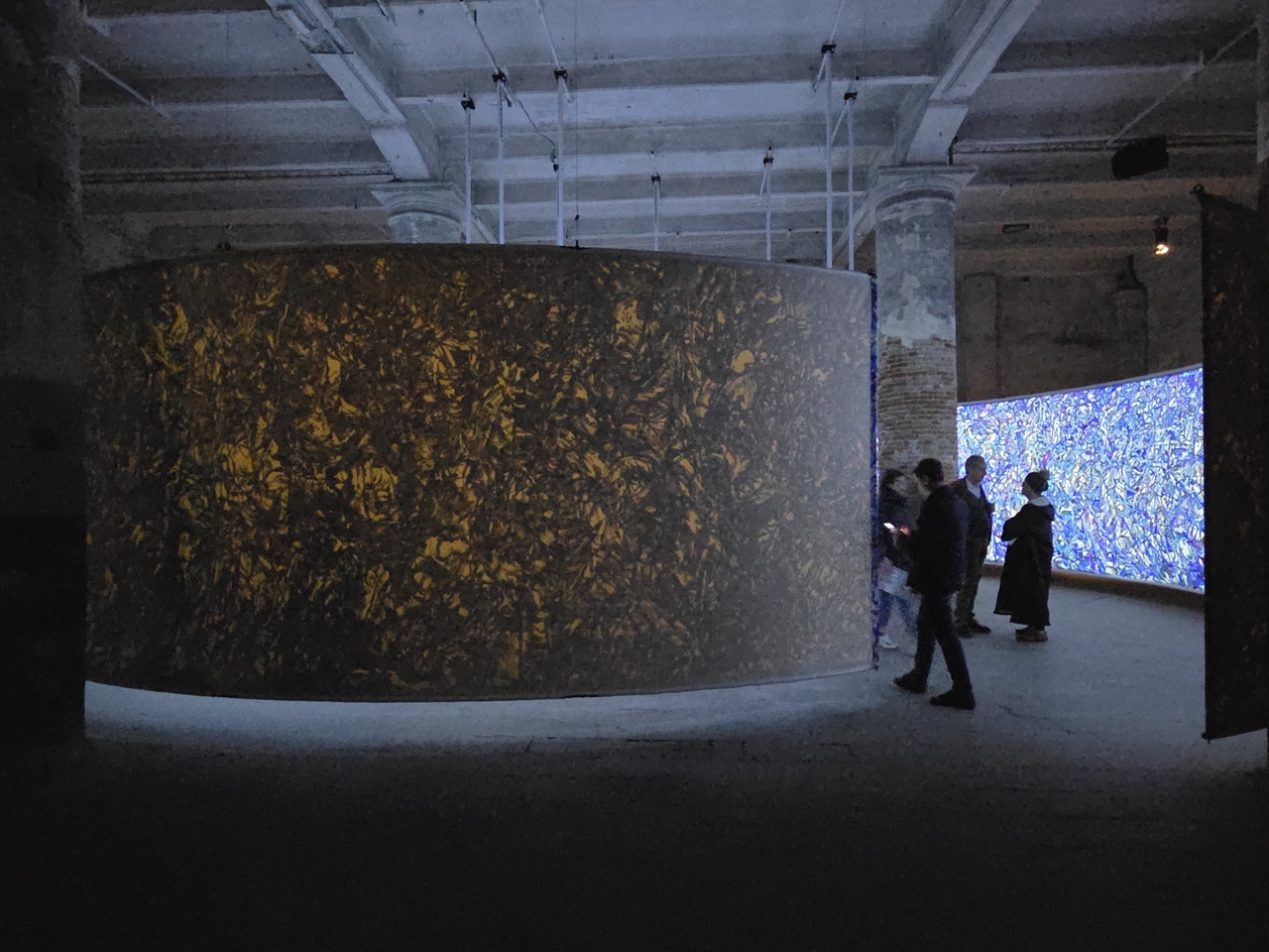 An installation view of Lebanese-Australian artist Khaled Sabsabi’s “Khalil" at the exhibition "In Minor Keys" at the 2026 Venice Biennale at the Arsenale in Venice, Italy. (Park Yuna/The Korea Herald)