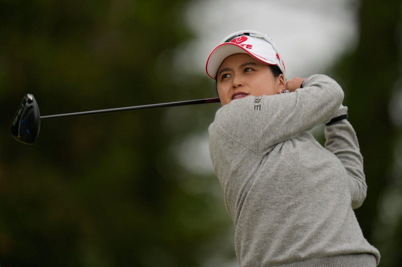 Choi Hye-jin in action during the final round of the Mizuho Americas Open in West Caldwell, New Jersey, Sunday.   (AP-Yonhap)