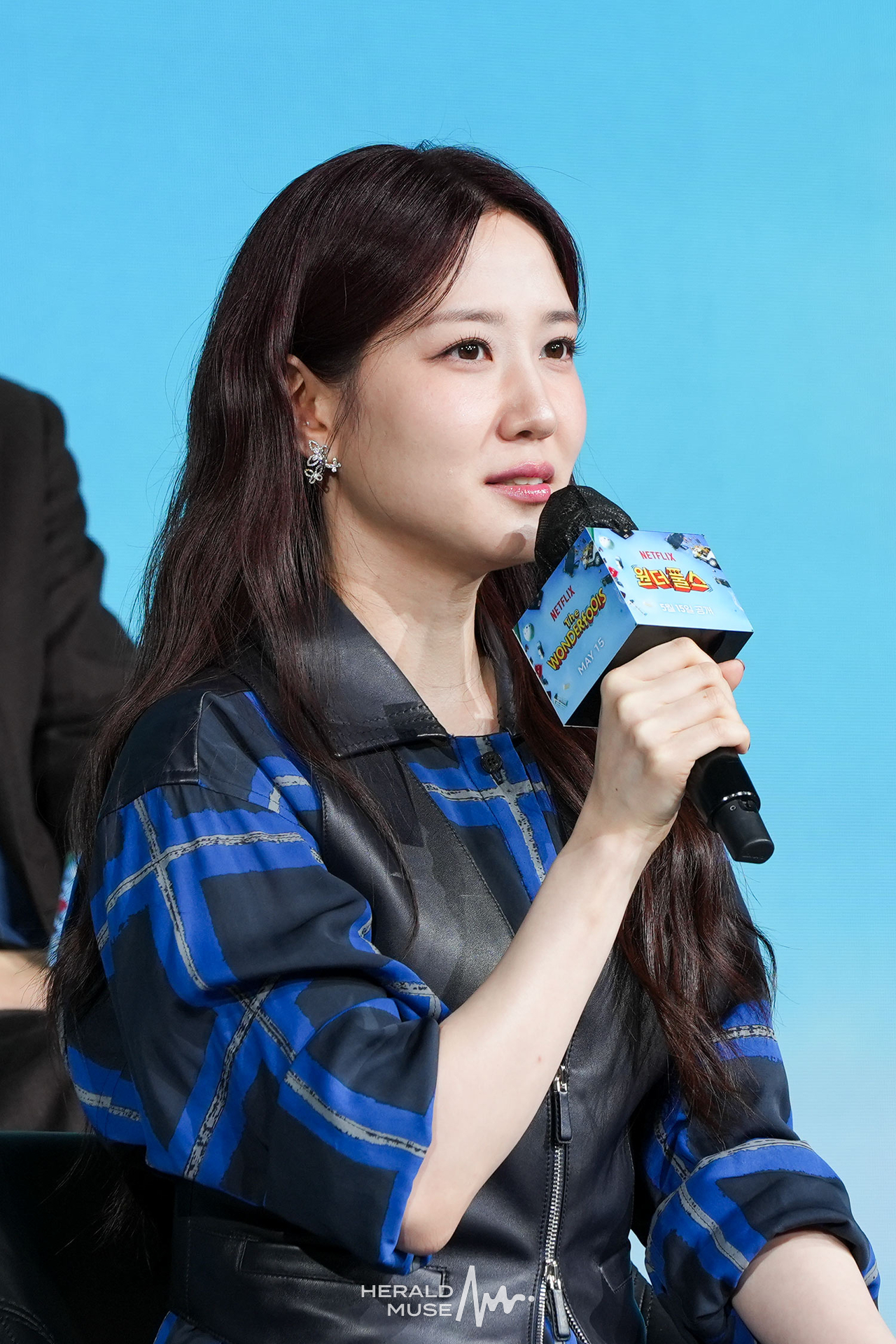 [헤럴드뮤즈=민경빈기자] 넷플릭스 시리즈 ‘원더풀스’ 제작발표회가 12일 오전 서울 종로구 JW 메리어트 동대문 스퀘어 서울에서 진행됐다. 이날 제작발표회에 참석한 배우 박은빈이 소감을 전하고 있다.