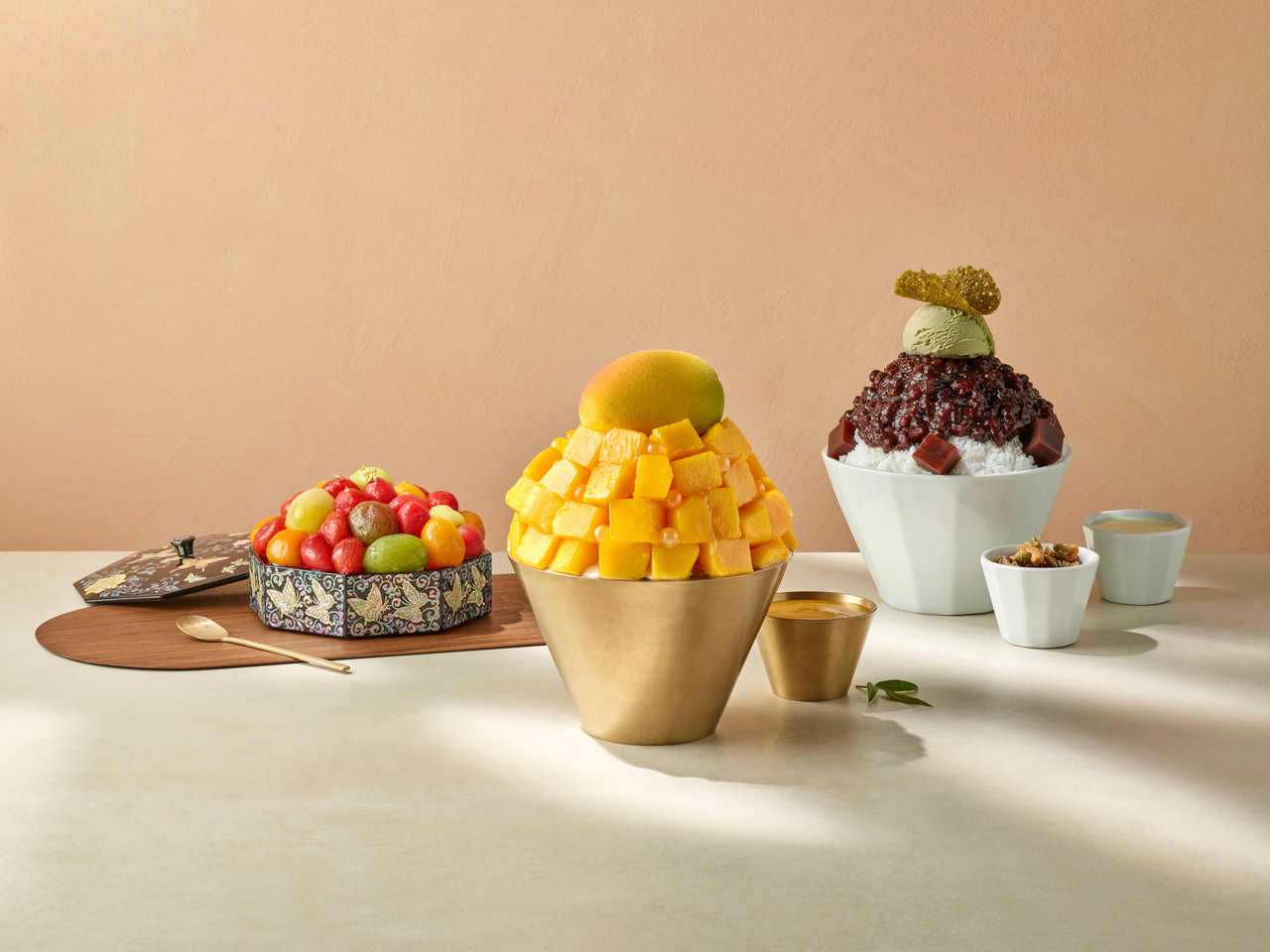 Jewel Tomato Bingsu, Jeju Apple Mango Bingsu and Signature Patbingsu (Grand InterContinental Seoul Parnas)