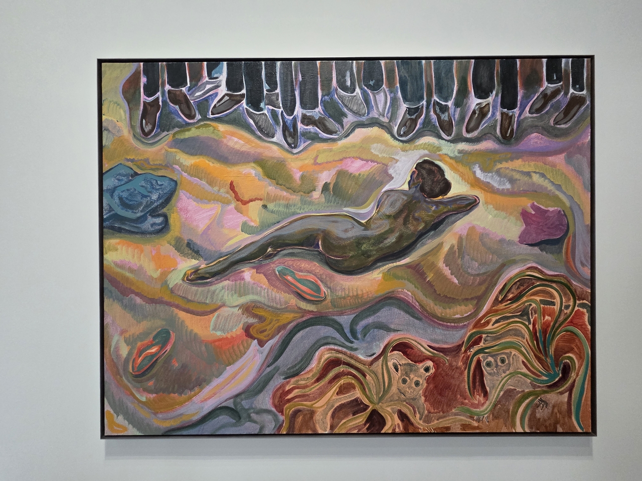 "#mydressmychoice" by Michael Armitage is on view at Palazzo Grassi in Venice, Italy, Friday. (Park Yuna/The Korea Herald)