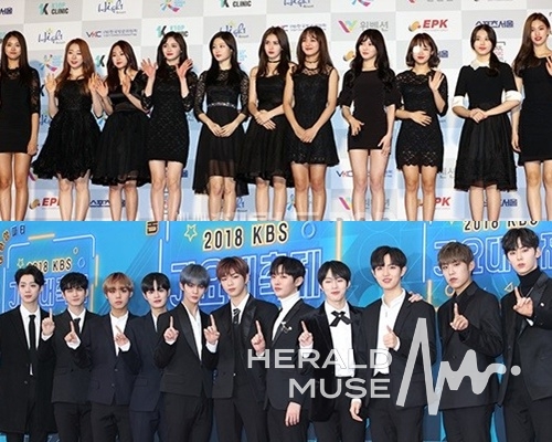 아이오아이, 워너원/사진=헤럴드뮤즈 DB