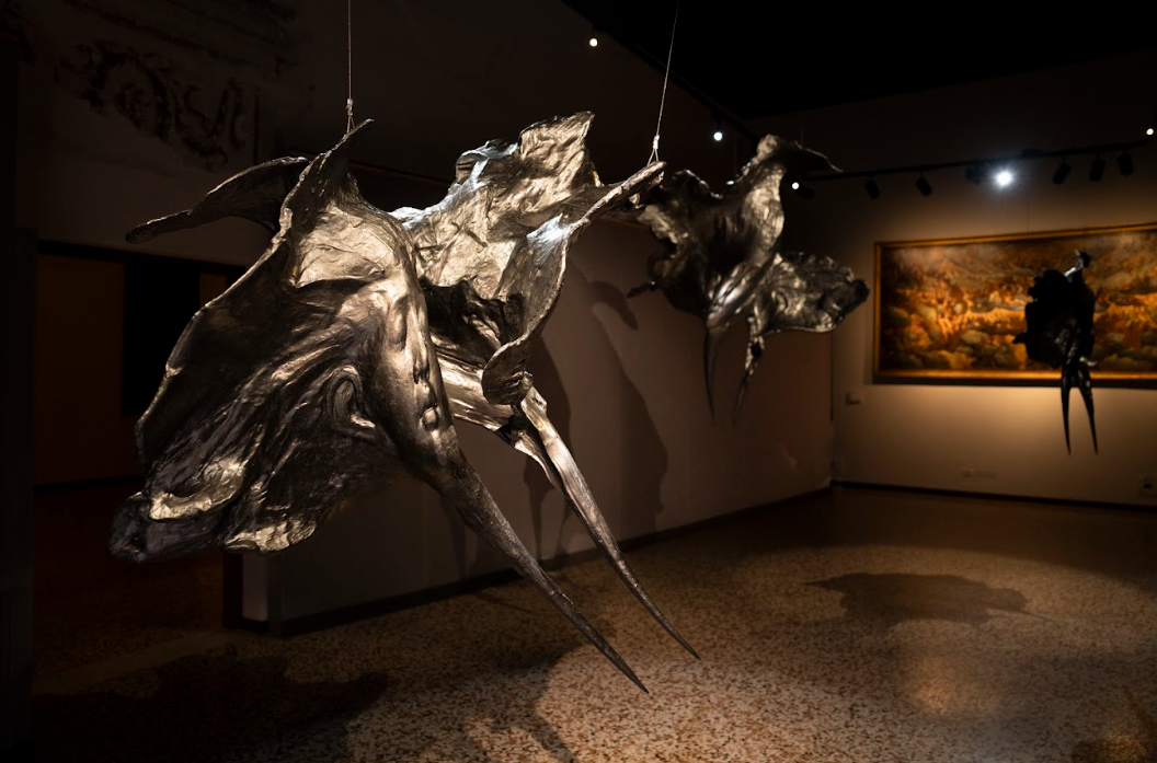 Installation view of "Wallace Chan: Mythos" at Palazzo Contarini del Bovolo in Venice, Italy (Courtesy of the artist)