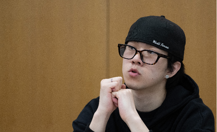Raf Sandou speaks during an interview with The Korea Herald at Yonsei University in Seodaemun-gu, Seoul, on May 7. (Yoon Chang-bin/The Korea Herald)