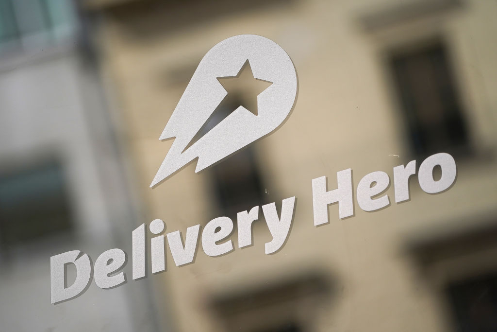 The logo of German food delivery service Delivery Hero (Getty Images)