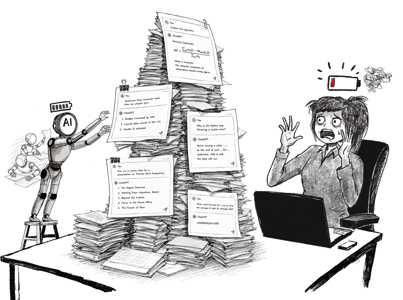 AI makes work faster Illustration: YuDooho/Korea Herald